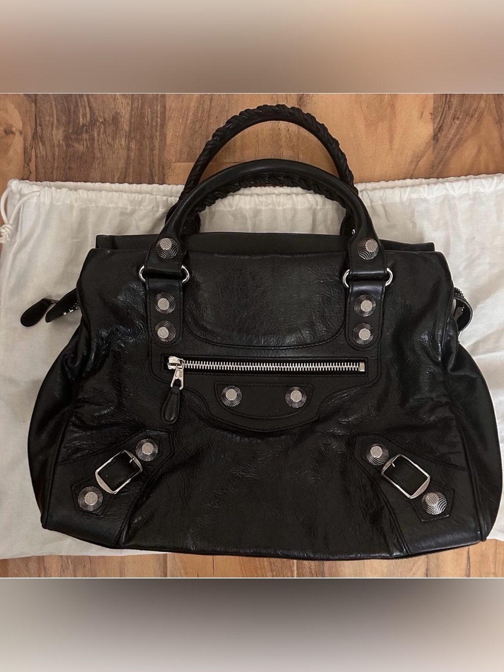 Balenciaga Leather Motocross Giant 21 Midday Bag